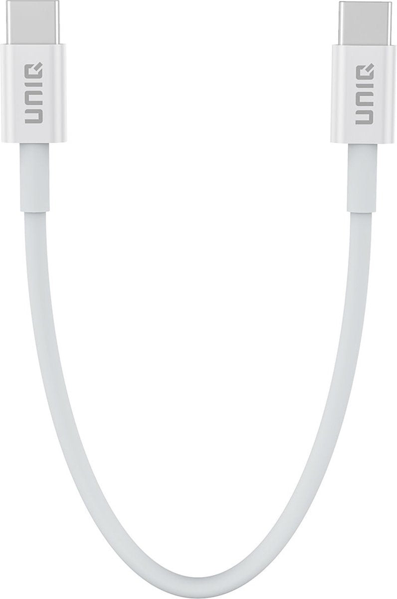 TUNIQ USB-C naar USB-C Kabel - 20cm - Snelle Oplaadkabel - Wit
