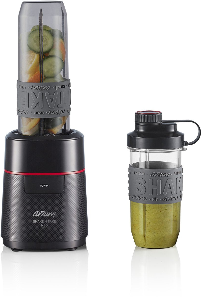 Arzum Shake 'n Take Neo Blender AR1147-0100 | Zwart - Mini blender - 500W
