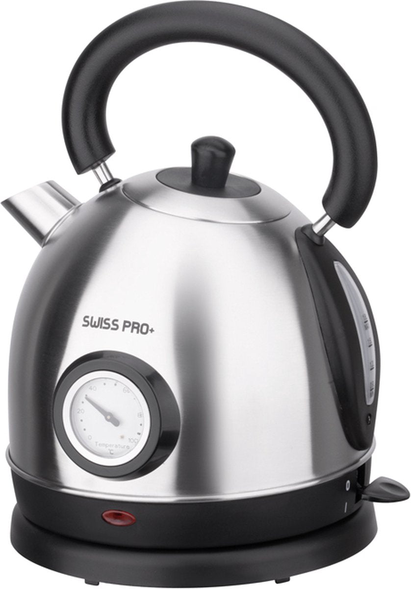 Swiss Pro+ Waterkoker - 1,8L - 2200W - Elektrisch - Zilver