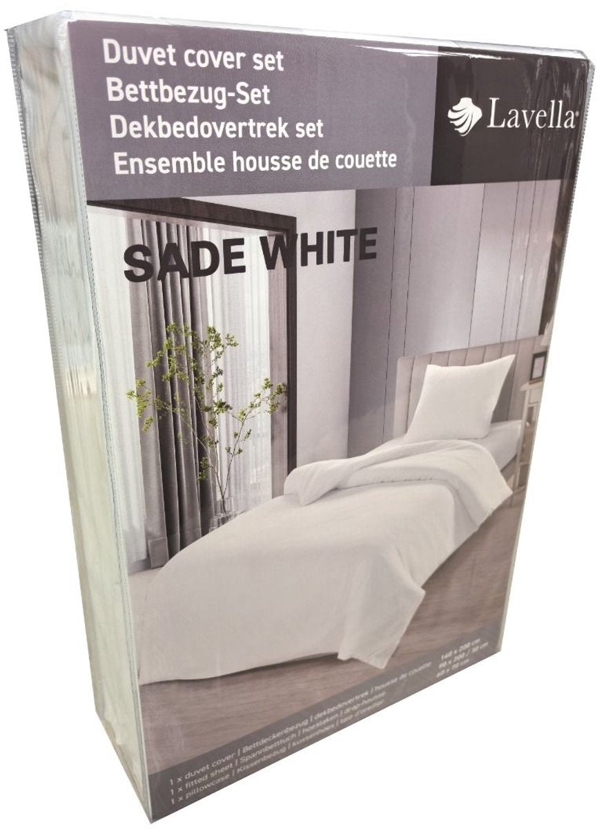 Lavella Sade Dekbedovertrek Set 4-delig - Wit - 240x220cm