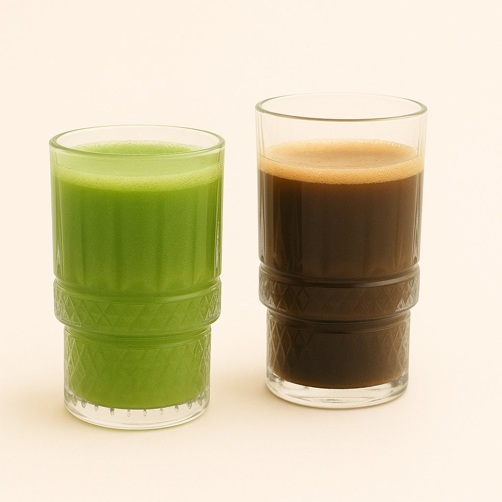 Glozini Mykonos - Geribbelde Longdrinkglazen - 330ml - Set van 6 - Cocktailglazen - IJskoffieglazen - Drinkglazen