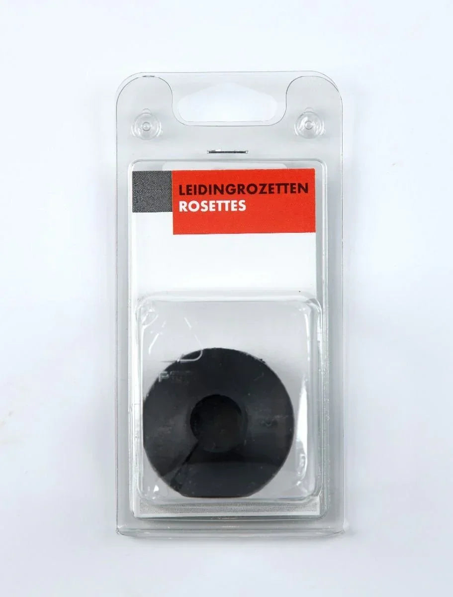 Maclean Heizungsrohrrosette - Ø22mm - Schwarz - 2er-Set - CV-Rohrrosette