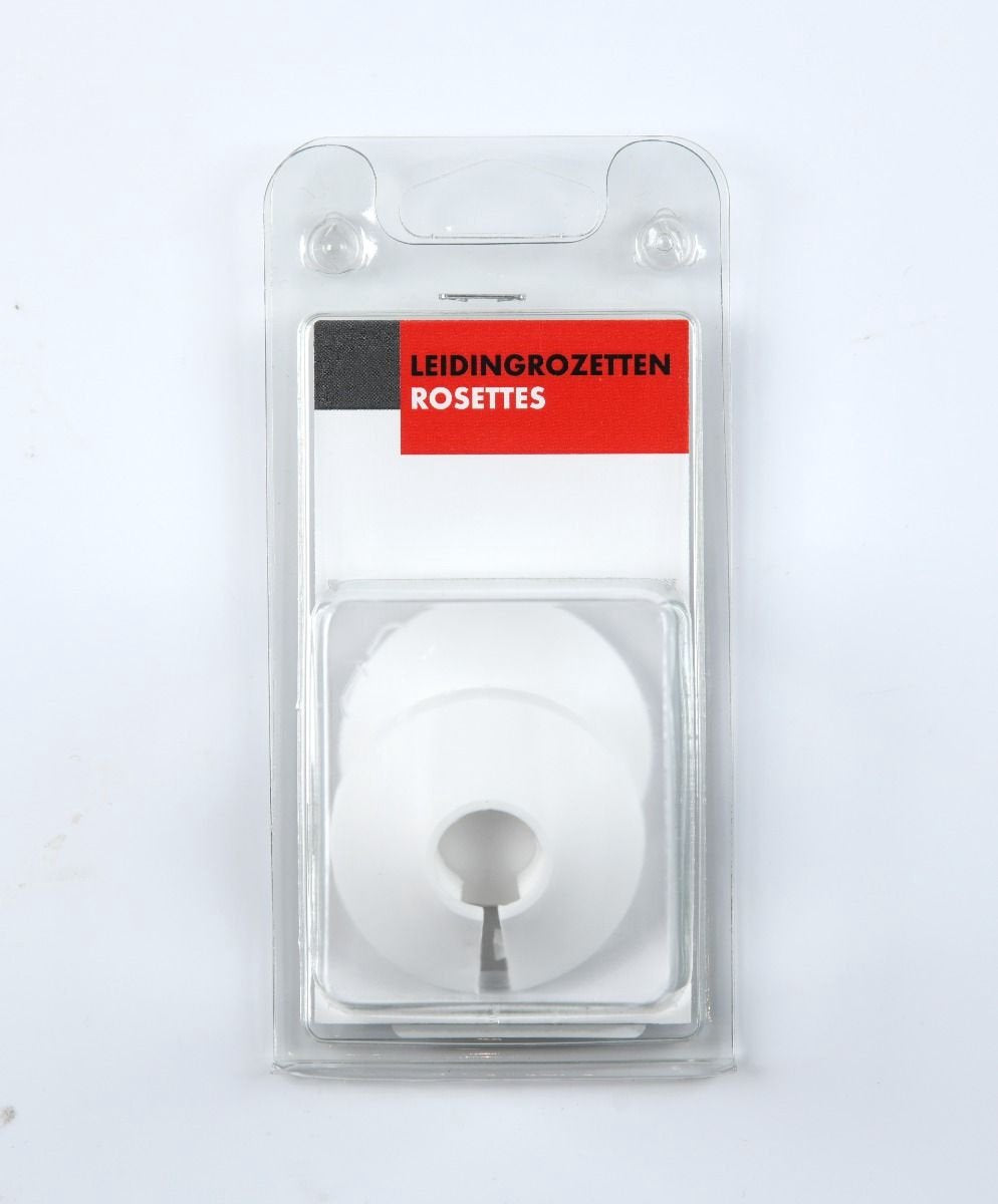 Maclean Verwarmingsbuis Rozet - Ø15mm - Wit - Set van 2 - CV Buis Rozet