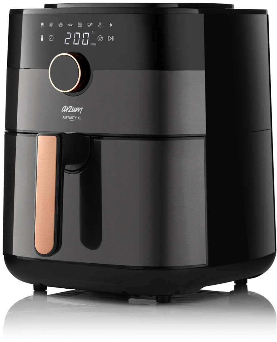 Arzum Airtasty XL Airfryer AR2091-0400 | Zwart/Koper - Heteluchtfriteuse - 6 Liter - 1750W