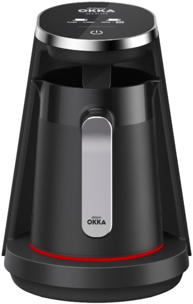 Arzum OKKA New Minio Jet 2 - Turks Koffiezetapparaat - Zwart/Chroom - Dubbelzijdige Koffiepot - 1-4 kopjes - 400W