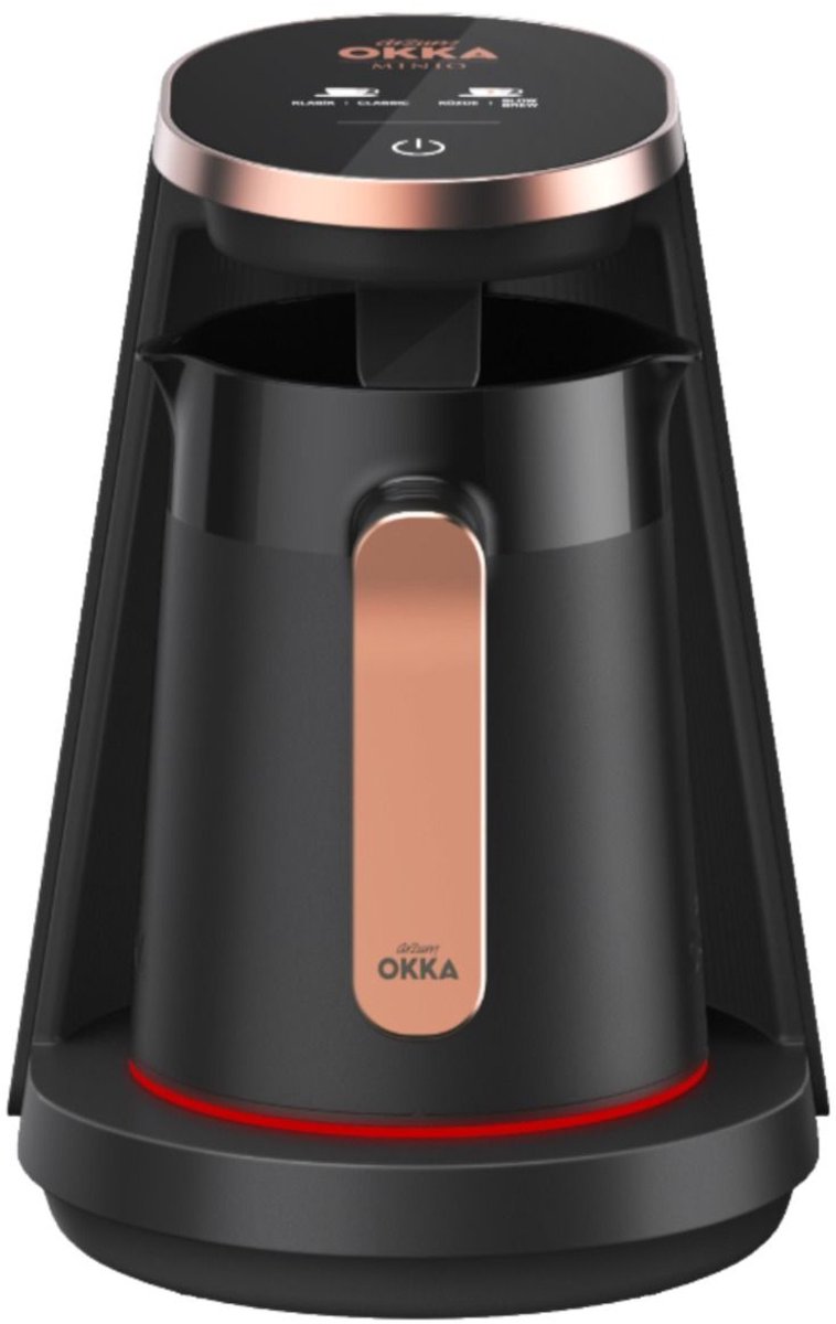 Arzum OKKA New Minio Jet 2 - Turks Koffiezetapparaat - Zwart/Koper - Dubbelzijdige Koffiepot - 1-4 kopjes - 400W