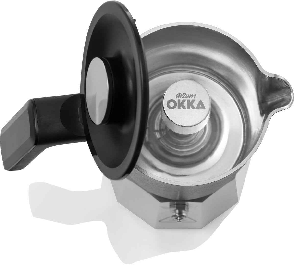 Arzum OKKA Rich Moka Koffiepot OK0027-0500 | RVS/Zwart - Moka- en Espressopot - 7 functies - 1350W