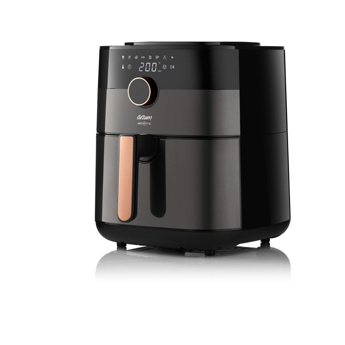 Arzum Airtasty XL Airfryer - Zwart/Koper - Heteluchtfriteuse - 6 Liter - 1750W