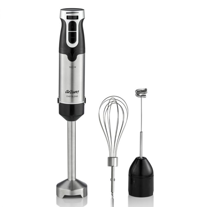 Arzum Chefblend Staafmixer Set - Zwart/Inox - 1000W - Traploze Snelheidsinstelling