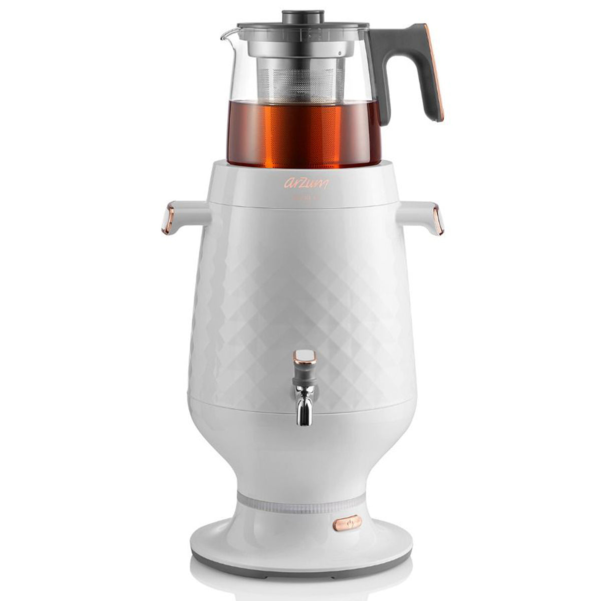 Arzum Ehlikeyf Semaver - 3,5L Elektrische Theemachine met Glazen Theepot en Warmhoudfunctie