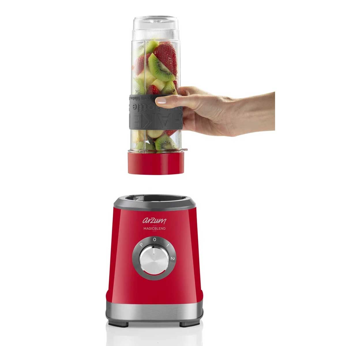 Arzum Magicblend Blender - Rood - 1000W - Glazen kan - 1,2L