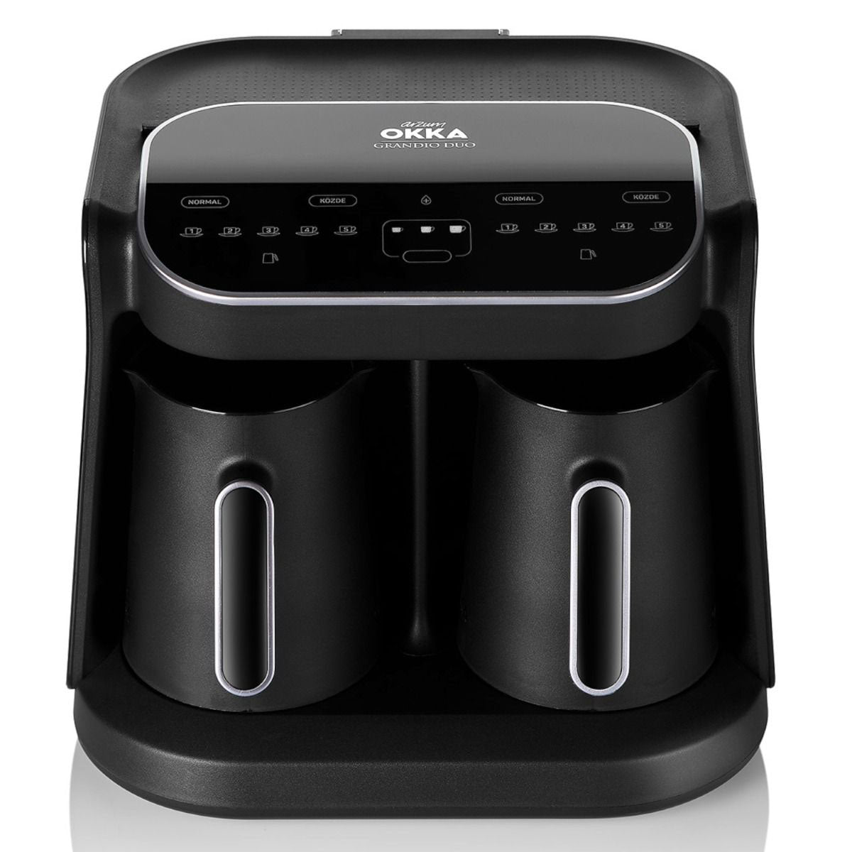 Arzum OKKA Grandio DUO Chroom - Turkse Koffiemachine - 10 kopjes - Turkish Coffee Maker - Vrijstaand Turks Koffiezetapparaat