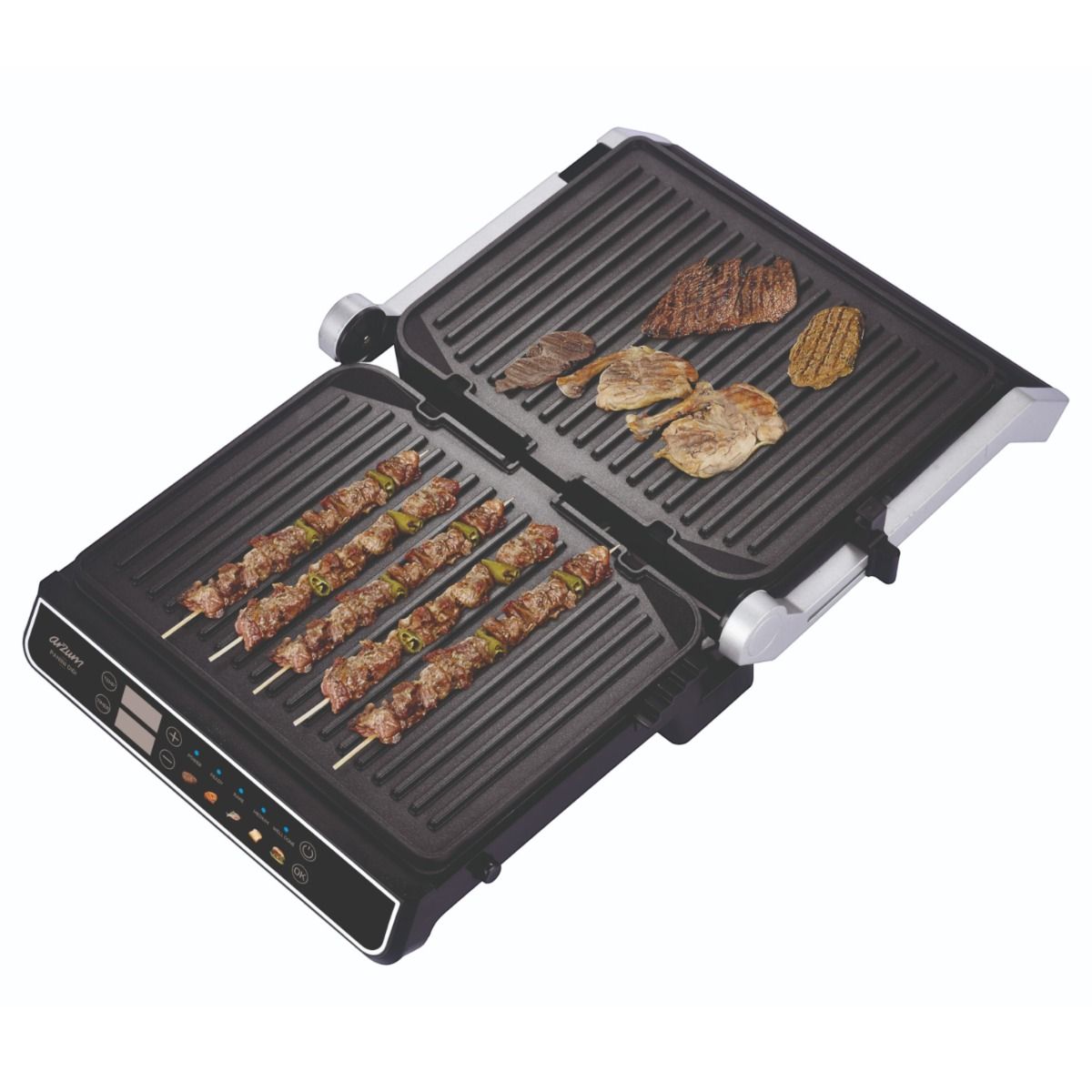 Arzum Panini Digi Grill & Sandwichmaker - Inox - Zilver - 2000W
