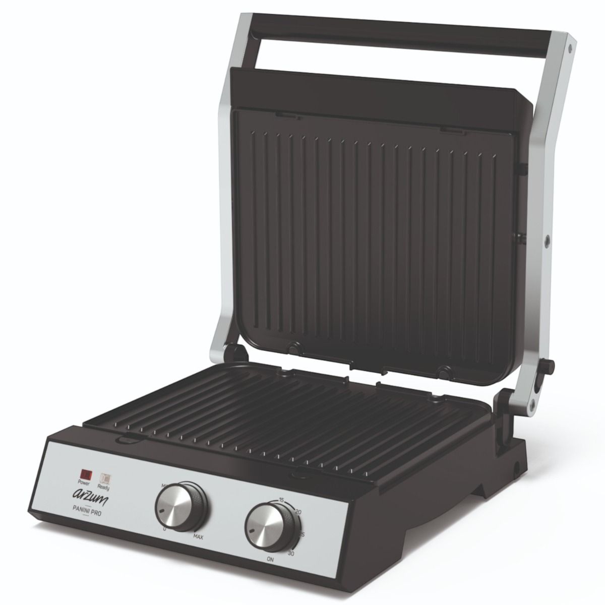 Arzum Panini Pro Grill & Sandwichmaker - Inox - Zilver - 2000W