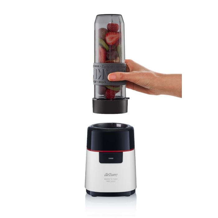 Arzum Shake 'n Take Neo Maxi Blender - Wit - 500W - 1000ML kan - 570ML drinkfles