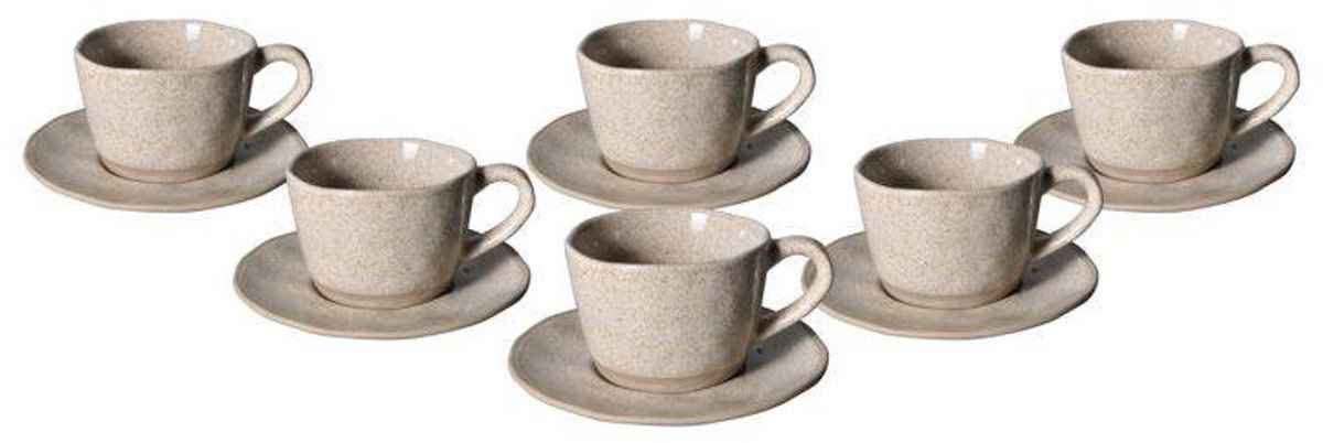 Bricard Albi Espressoset - 12-delig - Keramiek - 100ml - Lichtgrijs