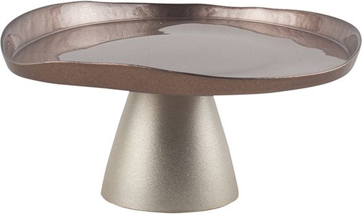 Bricard Bodrum Patisseriebord - 21cm - Taupe/Champagne