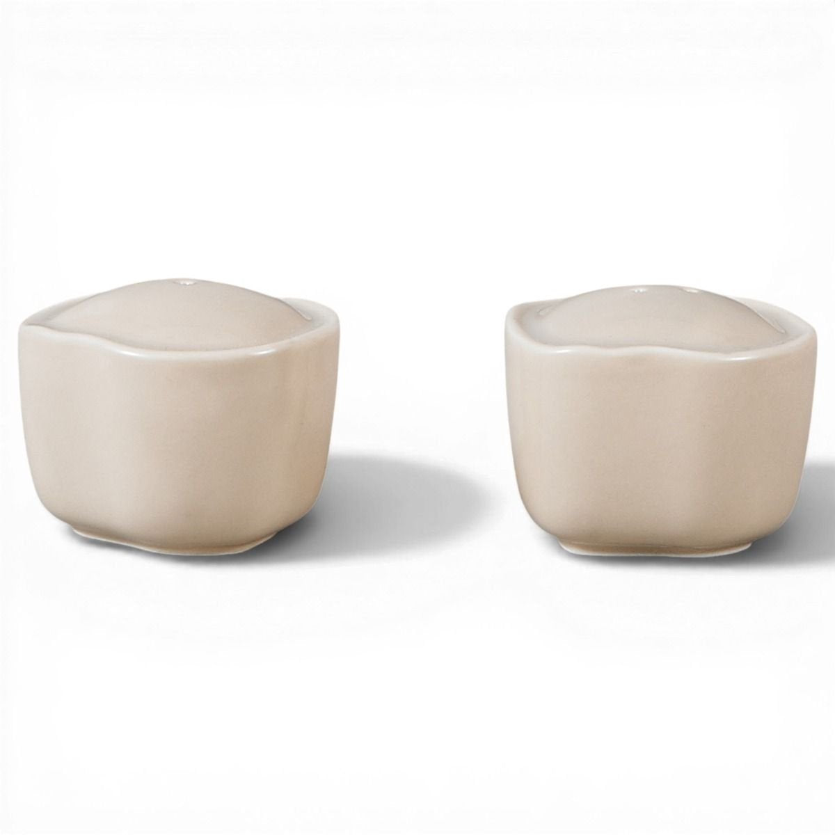 Bricard Bonnes - Porseleinen Serviesset Set - Dinner Set - 27-delig - 6-Persoons - Wit/Taupe - Japandi
