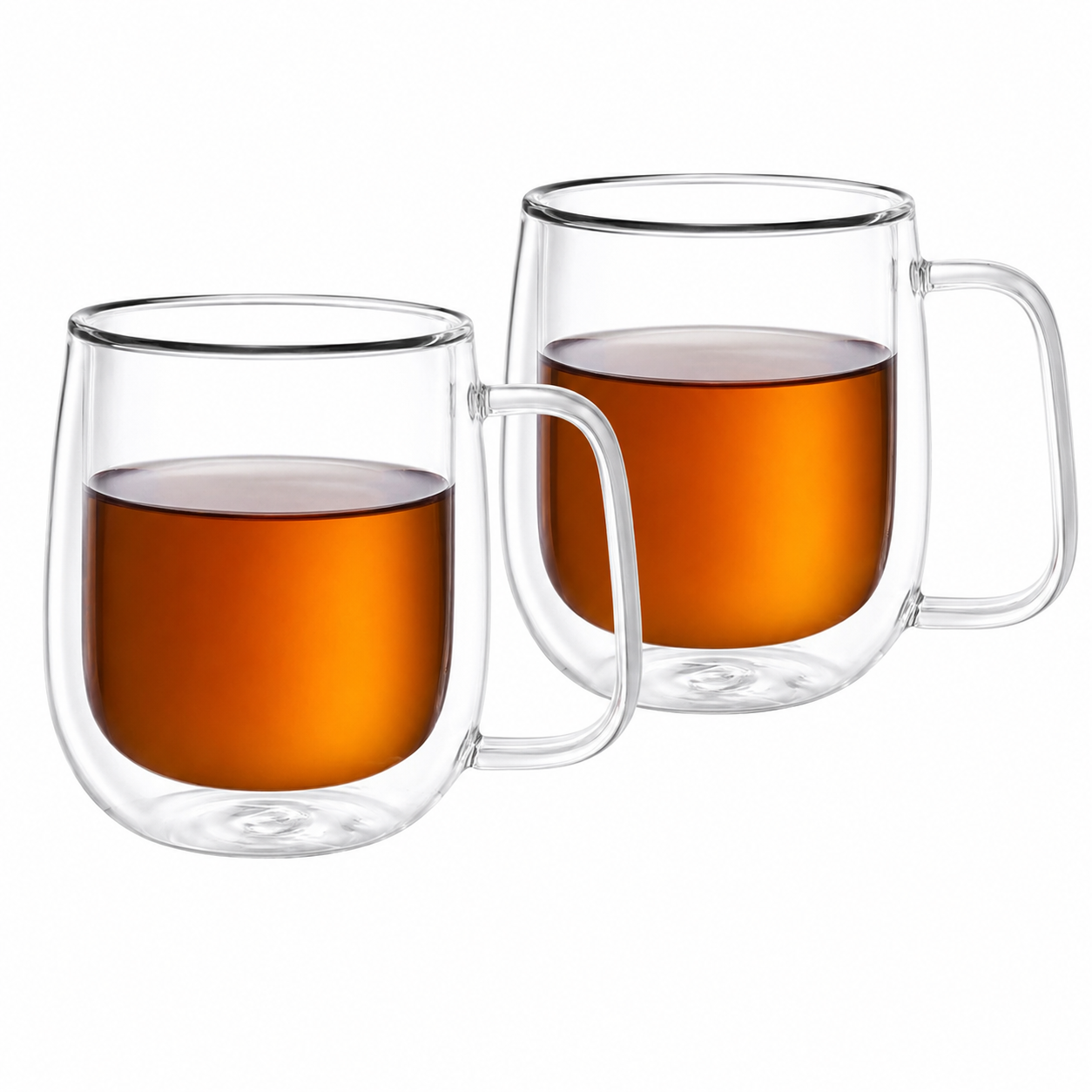 Bricard Dubbelwandige Glazen met Oortje - 300ml - Set van 6 - Koffieglas - Theeglas - Koffieglazen - Latte Macchiato Glazen