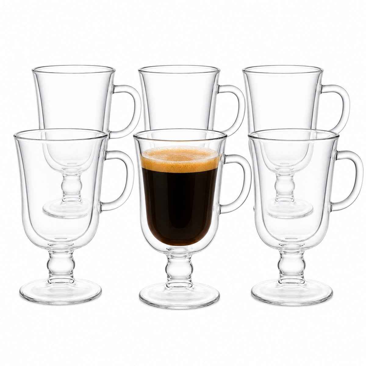 Bricard Dubbelwandige Irish Coffee Glazen - 260ml - 6 Stuks - Koffieglazen - Latte Macchiato Glazen