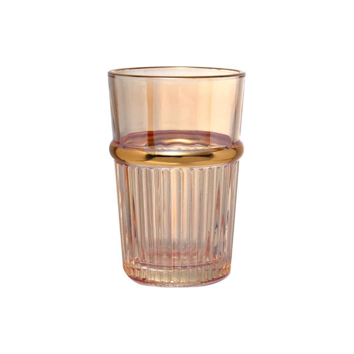 Bricard Fariza Glazenset - Amber Goud - 12-delig - 200ml - Marokkaanse Theeglazen