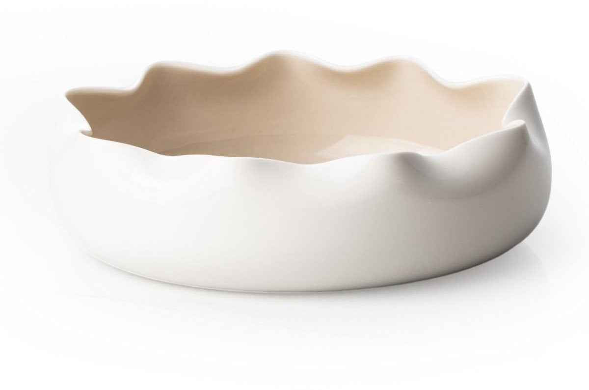 Bricard Nice - Porseleinen Serviesset Set - Dinner Set - 25-delig - 6-Persoons - Wit/Taupe - Japandi