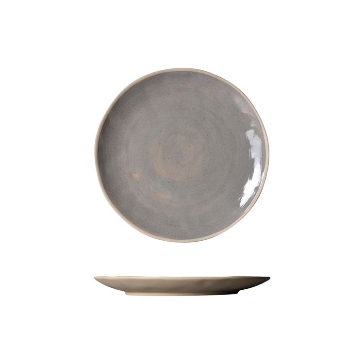 Bricard Albi - Porseleinen Serviesset Set - Dinner Set– 25-delig – 6 Persoons – Donkergrijs