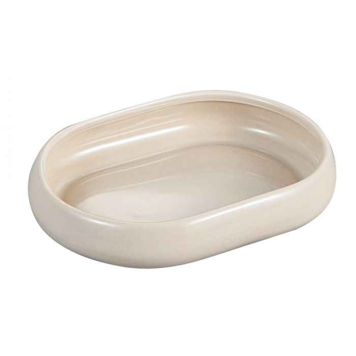 Bricard Bondy - Ovalen Klein Schaaltje - Set van 6 - 13,9×10,1×2,6 cm - Taupe - Porselein
