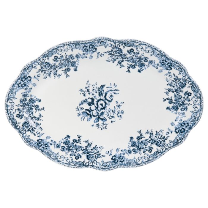 Bricard Fleury - Vintage Serviesset - 25-delig - 6-Persoons - Blauw - Dinner Set - Porselein