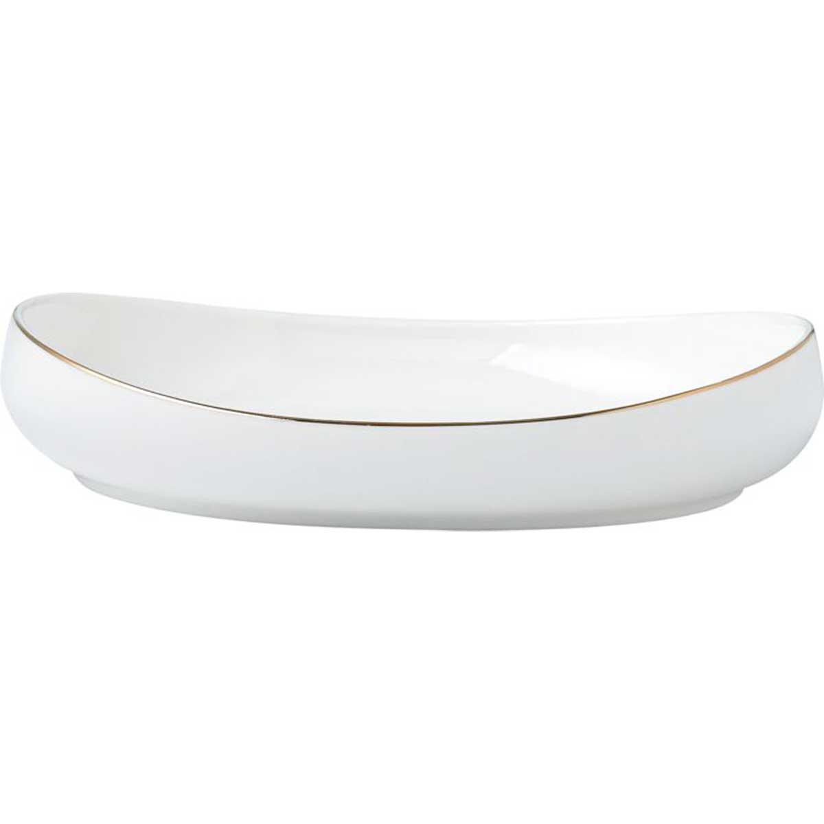 Bricard Rodez - Porseleinen Serviesset Set - Dinner Set - 27-delig - 6-Persoons - Wit/Goud