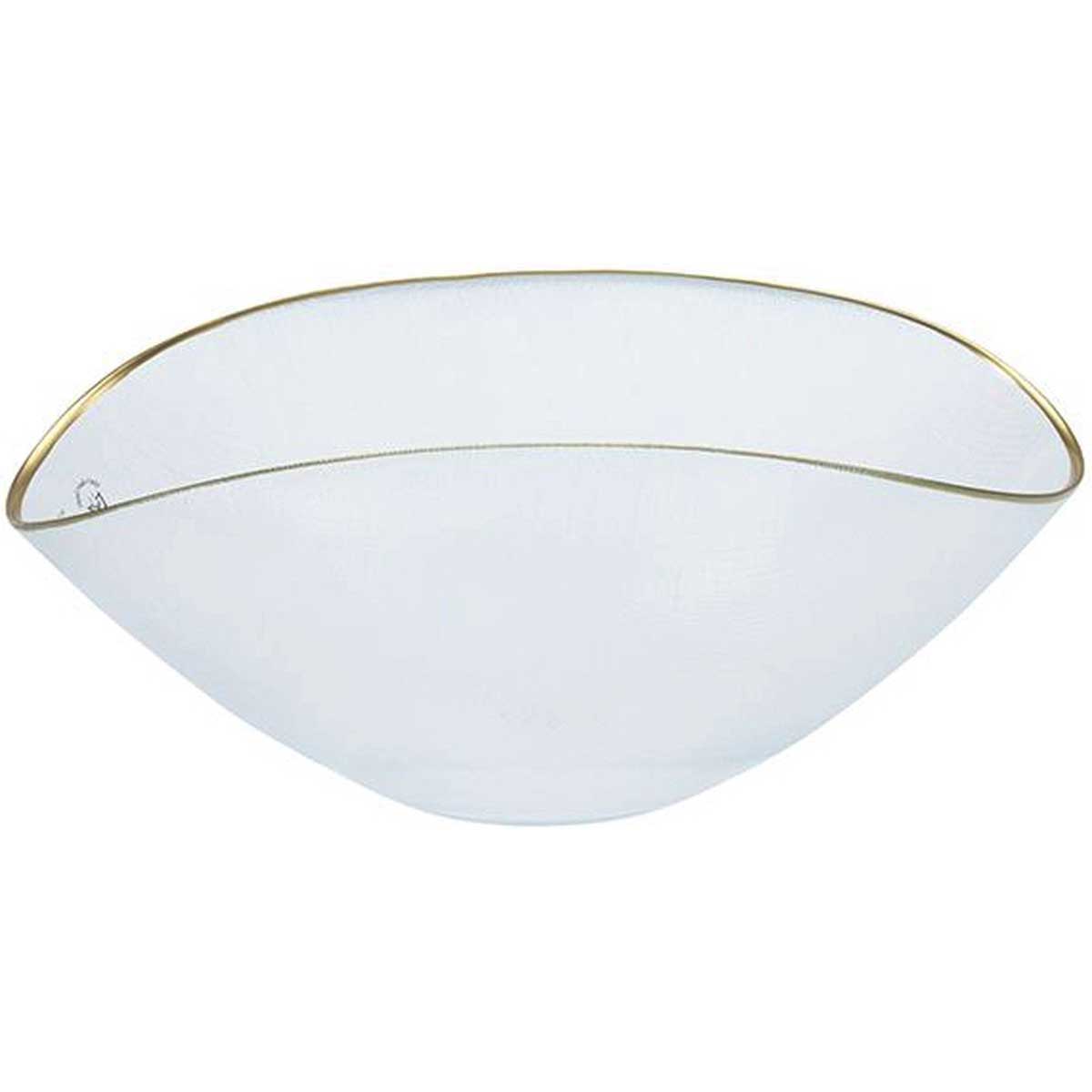 Bricard Sis Kom ovale glazen serveerschaal 37,5 x 19 cm Transparant met gouden rand