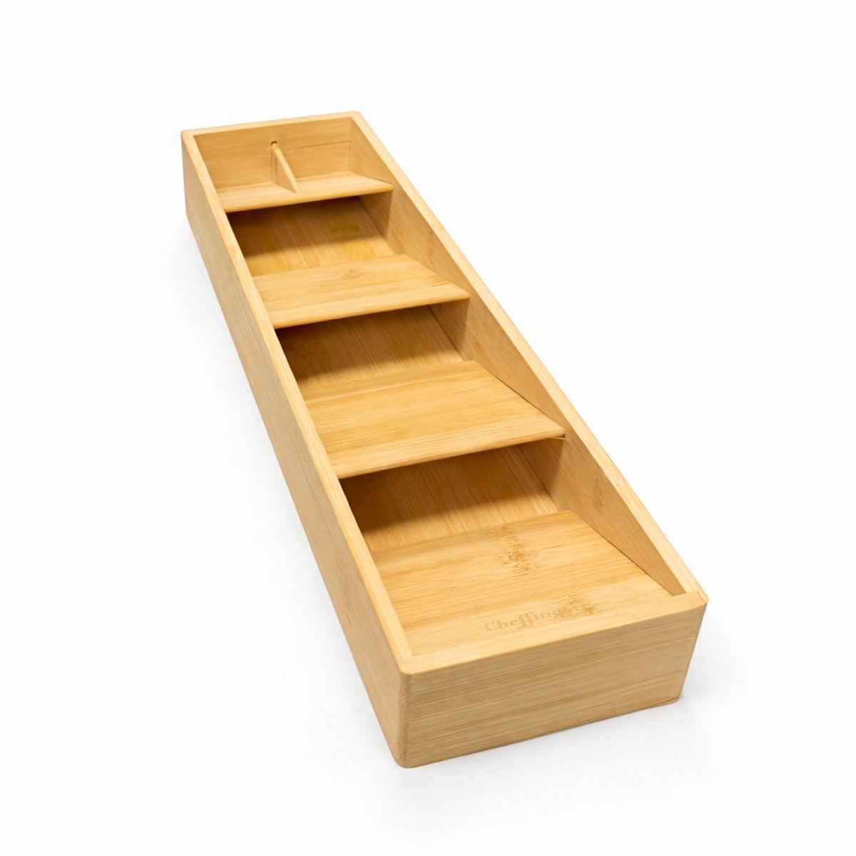 Cheffinger Bestekbak - 5-vakken - Bamboe Hout - Keuken Organizer voor Bestek