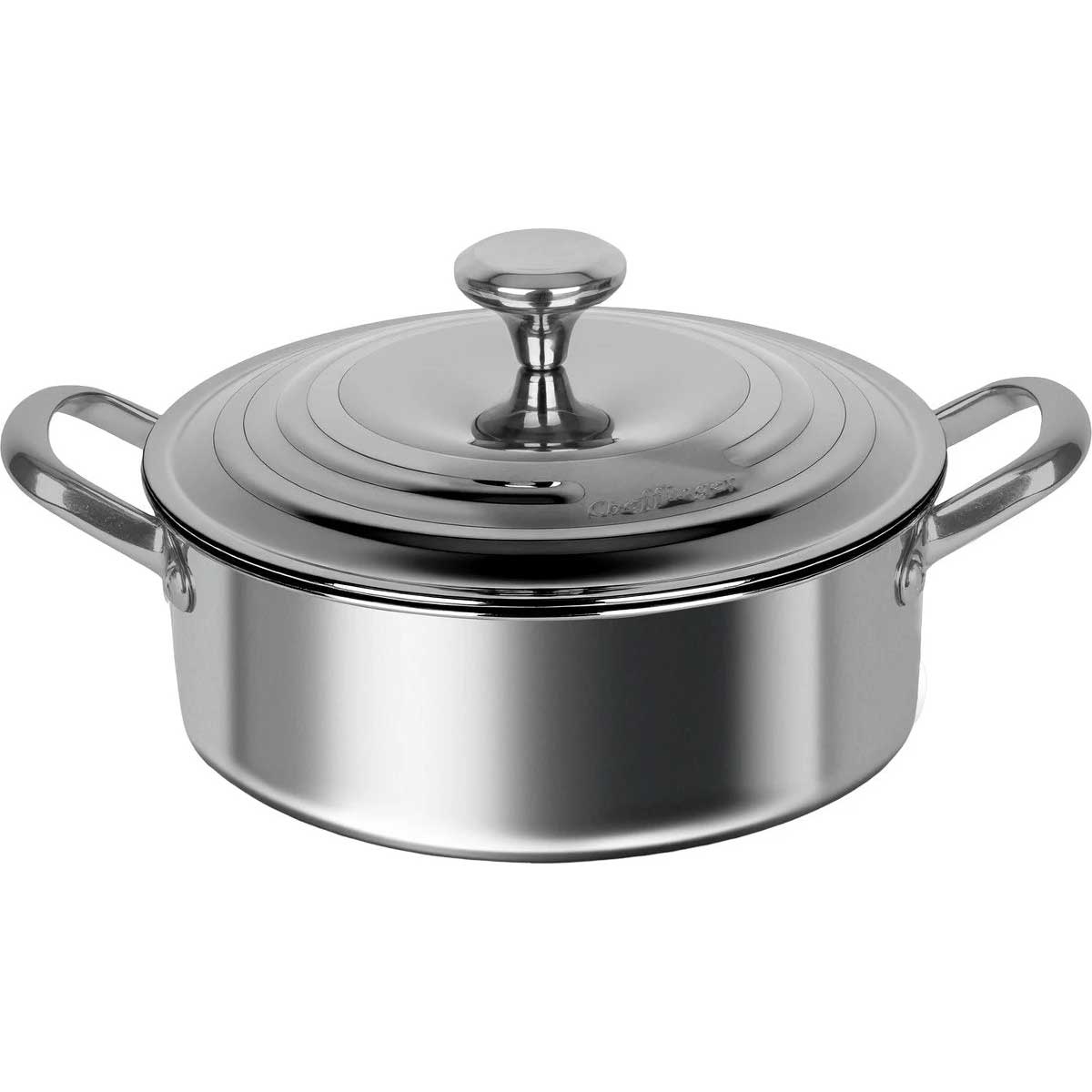 Cheffinger Lage Braadpannen Set - 24cm & 28cm - RVS - Zilver – productafbeelding 2