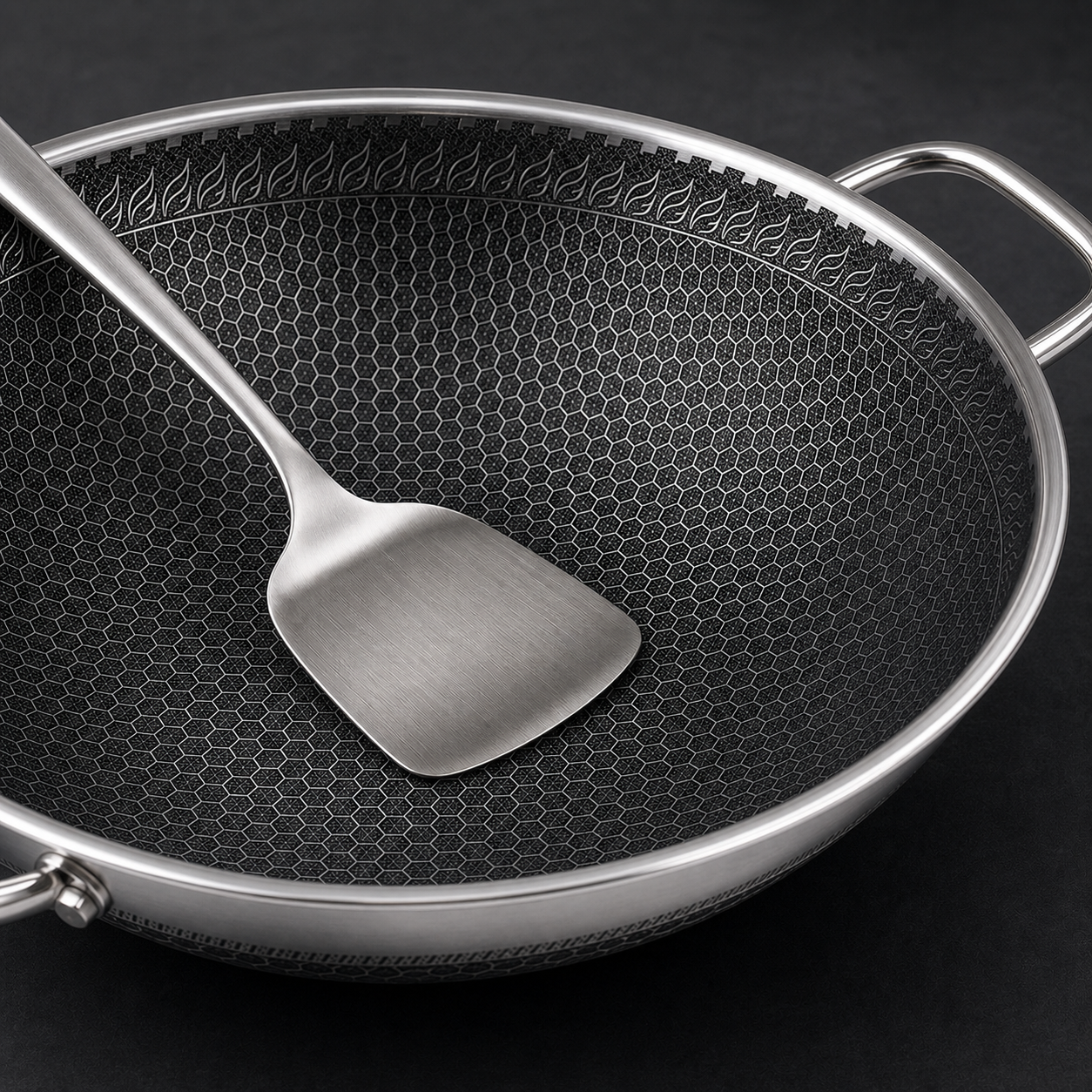 Cheffinger Wokpan met Deksel wokpannen productafbeelding 4