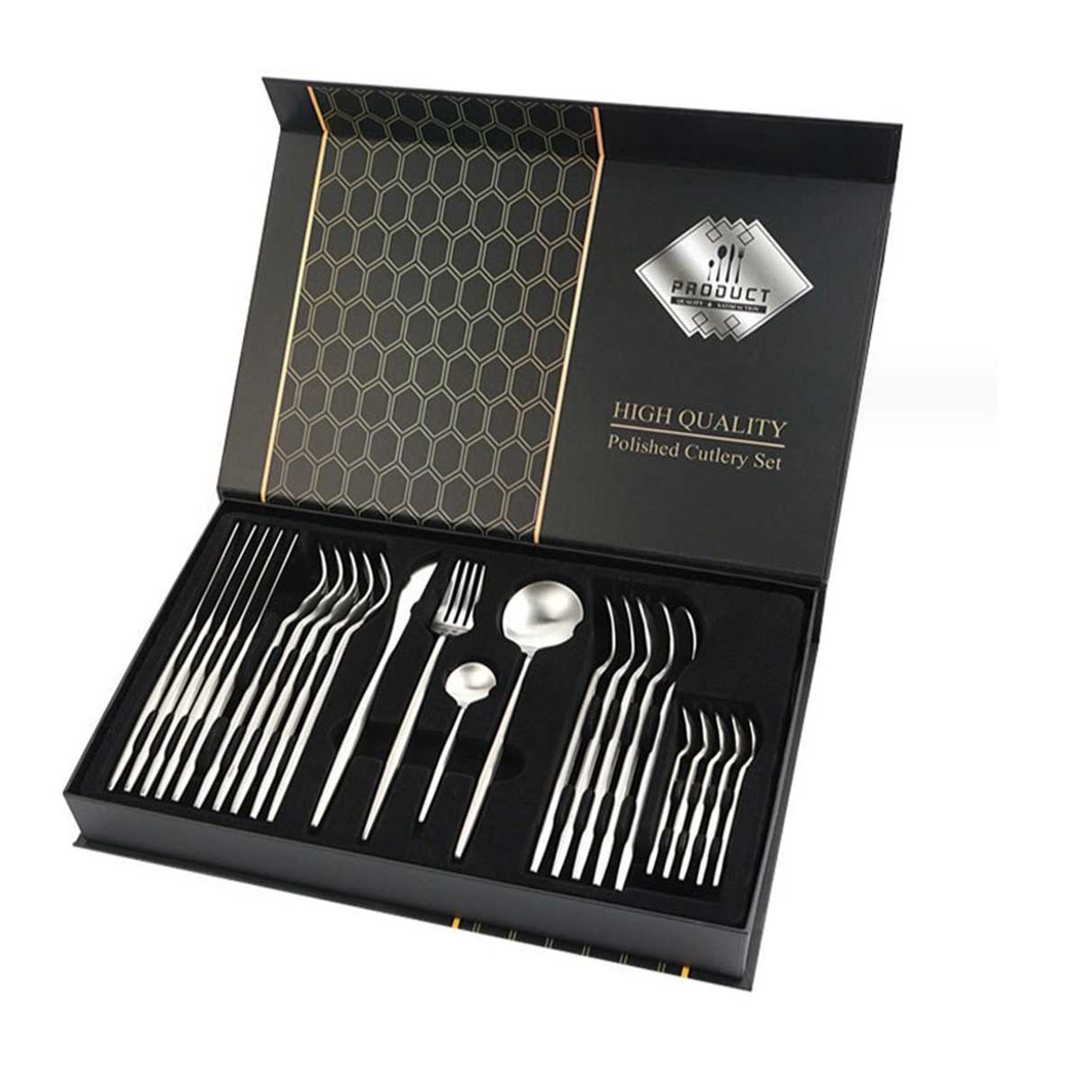 Cheffinger Bestekset - 24-delig - Zilver - Voor 6 Personen