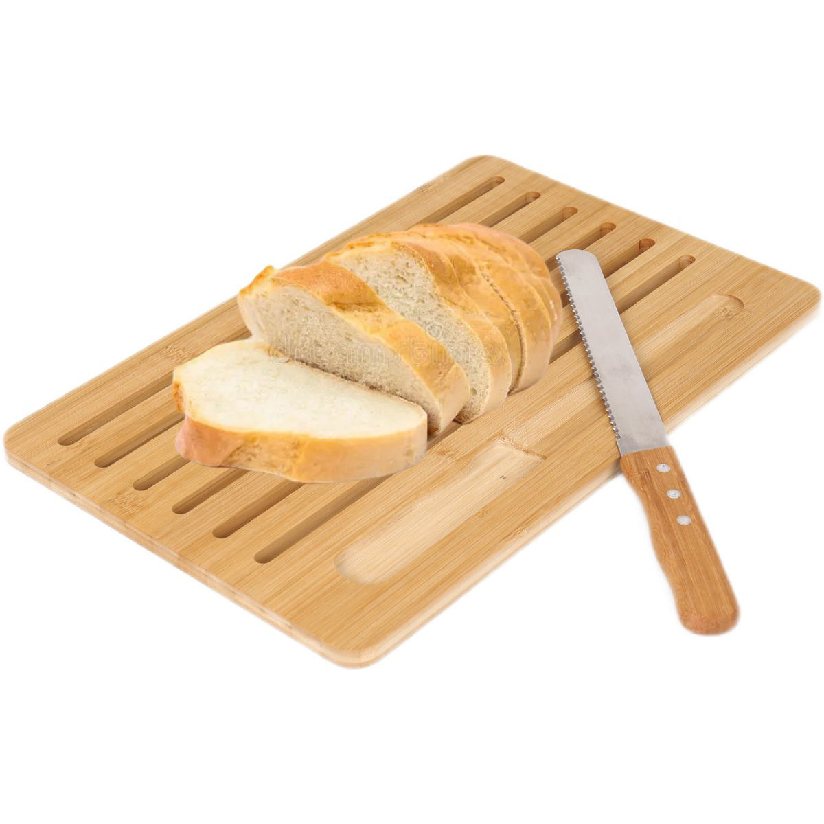 Cheffinger Broodsnijplank incl. Broodmes - 41cm - Bamboe