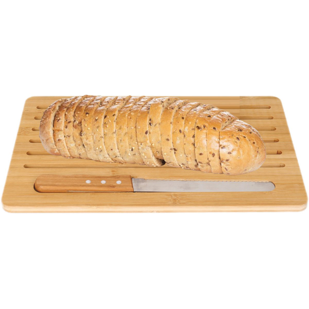 Cheffinger Broodsnijplank incl. Broodmes - 41cm - Bamboe