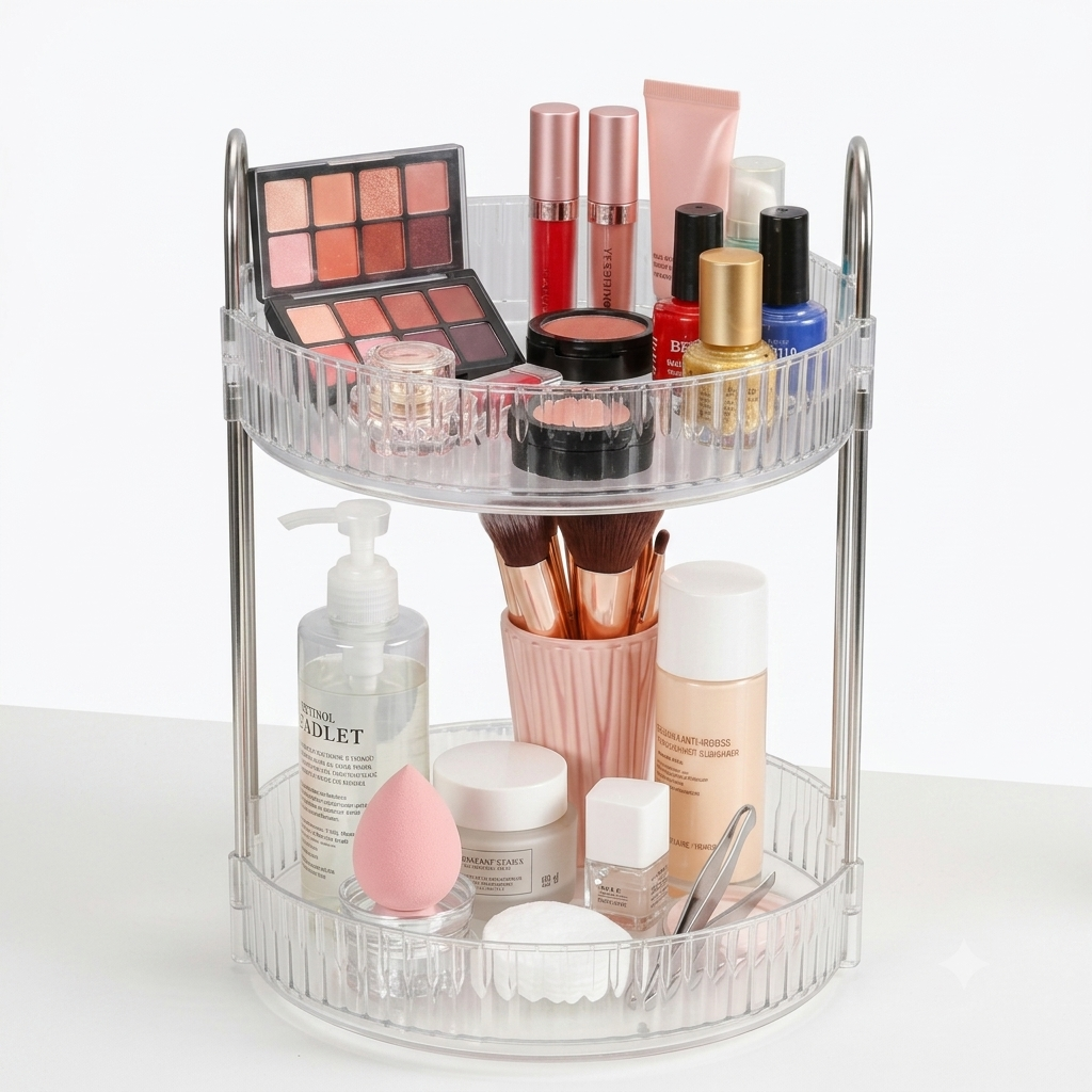 Cheffinger Draaibare Make-Up Organizer - 360° - Beautycase - Opbergdoos voor Cosmetica - Sierraden Opbergbox