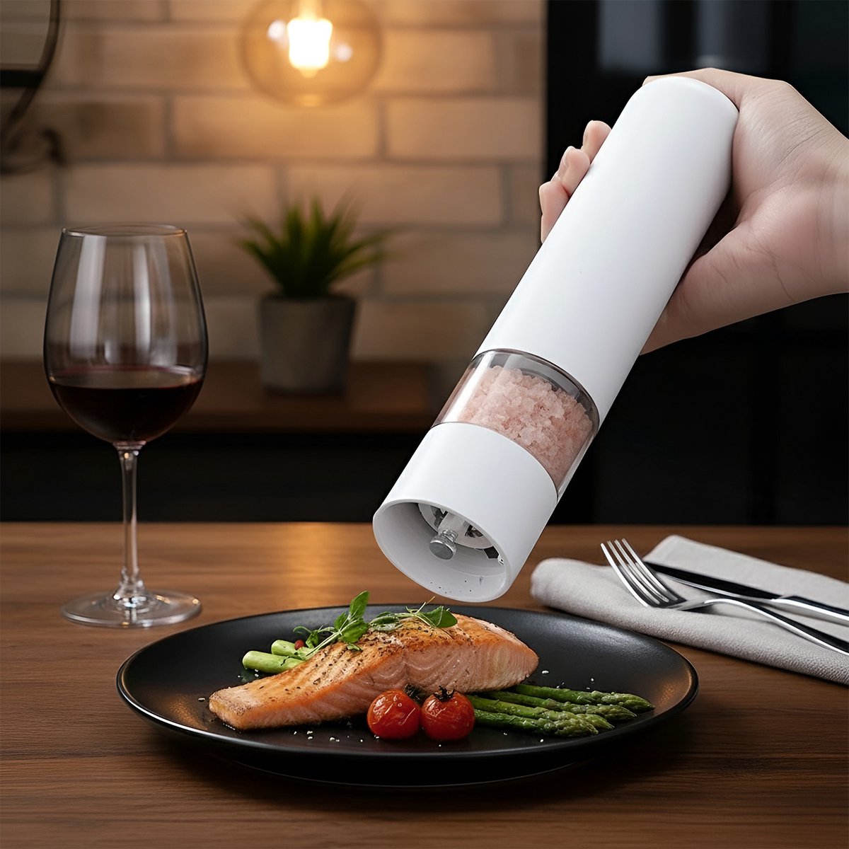 Cheffinger Elektrische Peper- En Zoutmolen Set peper- & zoutstellen productafbeelding 3
