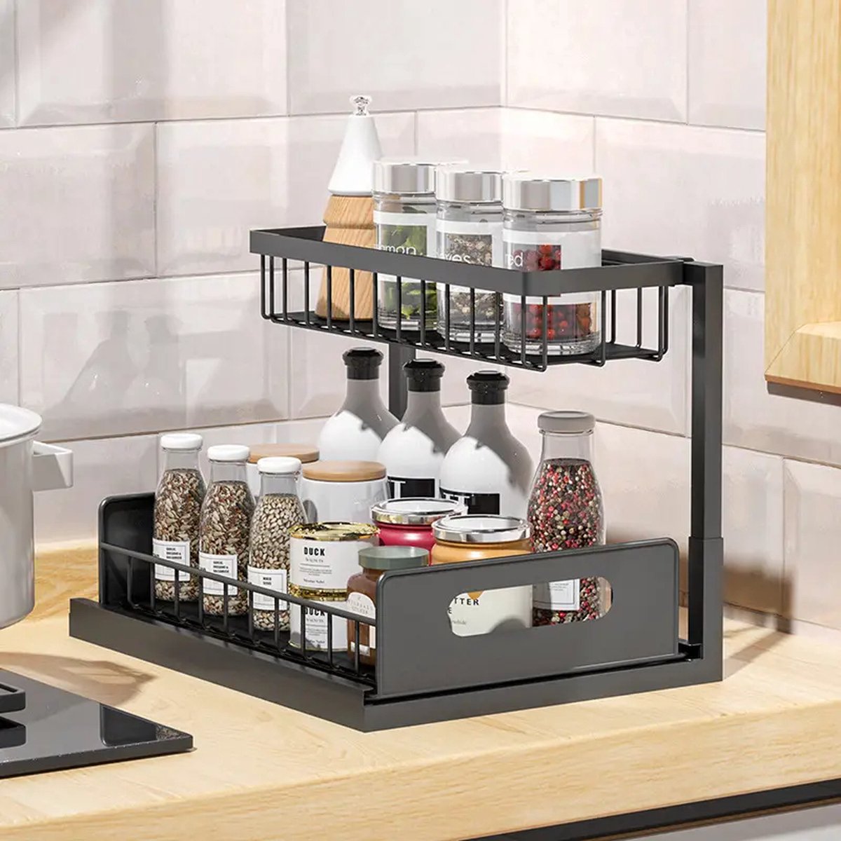 Cheffinger Gootsteenkast Organizer bordenrekken en afdruiprekken productafbeelding 3