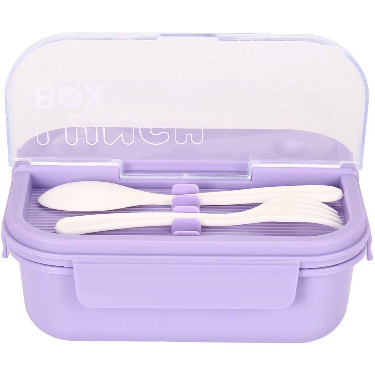 Cheffinger Lunchbox met Bestek - Paars - Bentobox - Multifunctioneel Voor Werk en School - Meal Prep