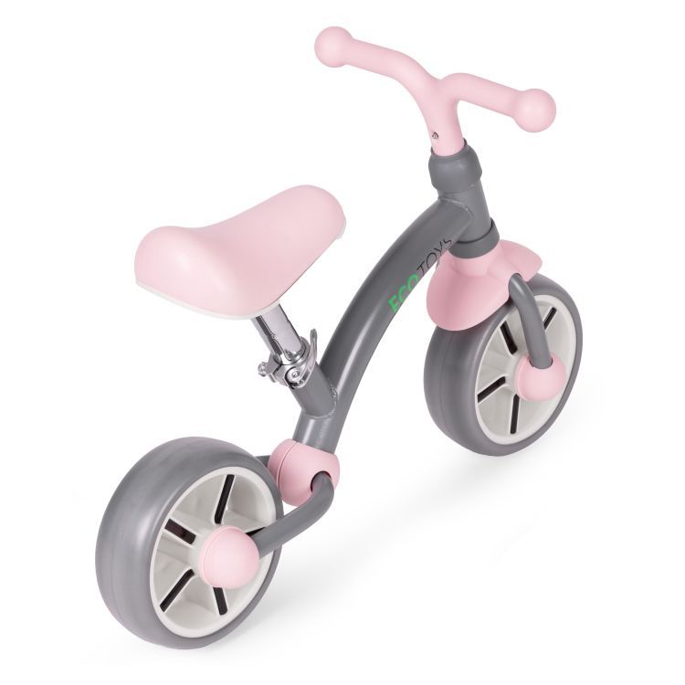 ECOTOYS Loopfiets - EVA Wielen - Verstelbaar Zadel - Grijs - 3+