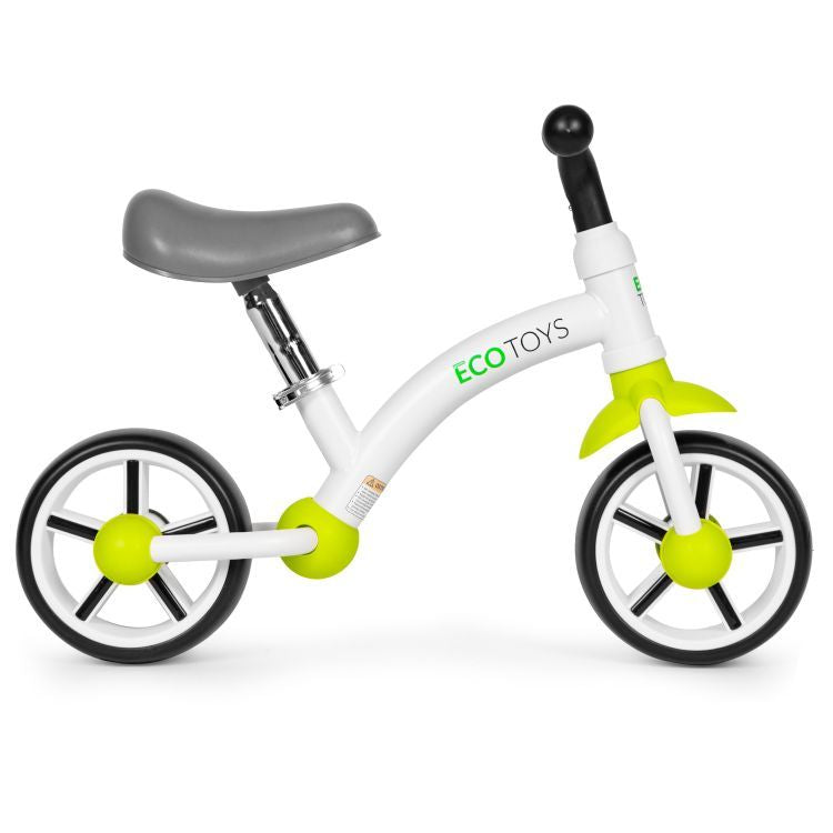 ECOTOYS Loopfiets - EVA Wielen - Verstelbaar Zadel - Groen - 3+