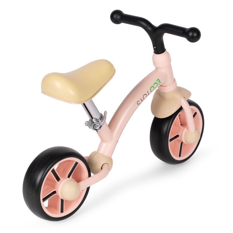 ECOTOYS Loopfiets - EVA Wielen - Verstelbaar Zadel - Roze - 3+
