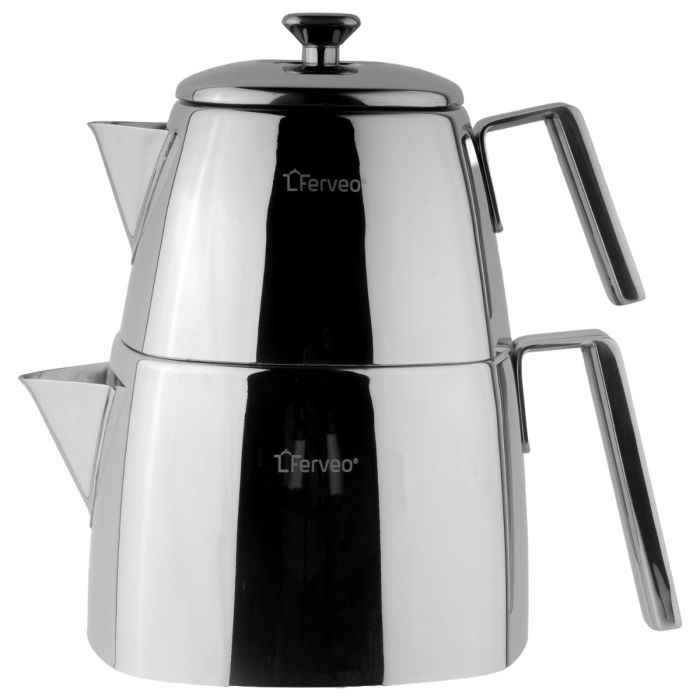 Ferveo Ayda - Theepot Set - 1,0/2,0L - Inductie - Turkse Theepot - RVS
