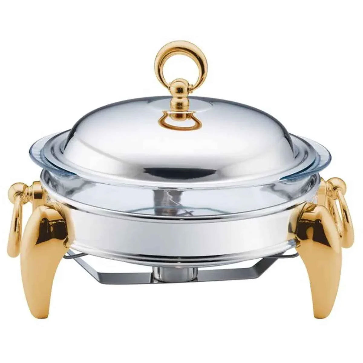 Ferveo Calef Rechaud - 2L - Zilver/Goud - Voedselwarmhouder - Buffetwarmer