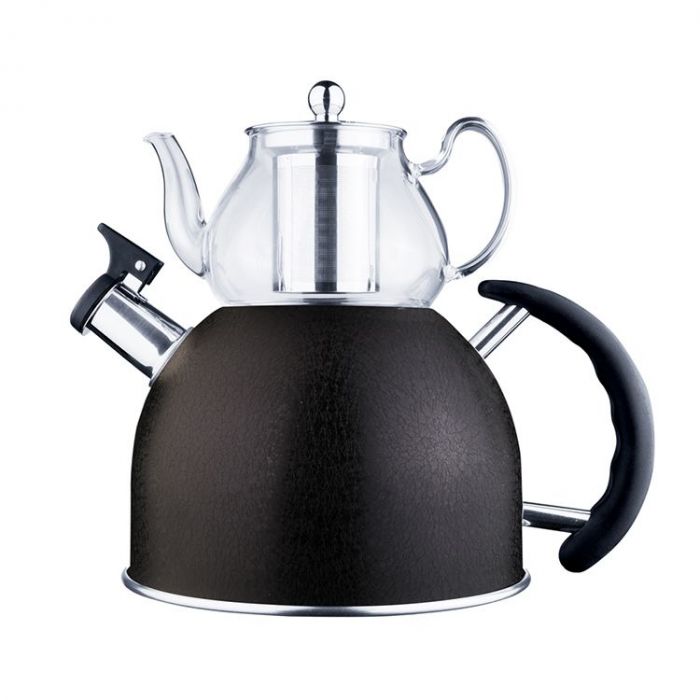 Ferveo Gaya Turkse Theepot Set - 0,8/2,5L - Zwart - Inductie
