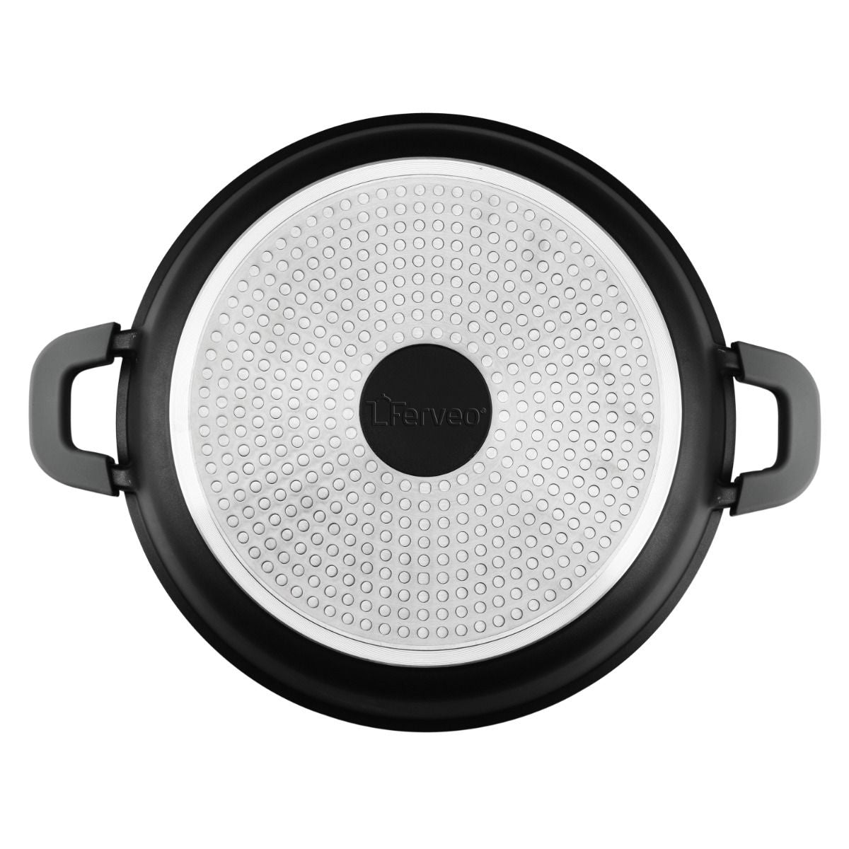 Ferveo Omega Low Frying Pan with Lid - 28cm - Black - Induction
