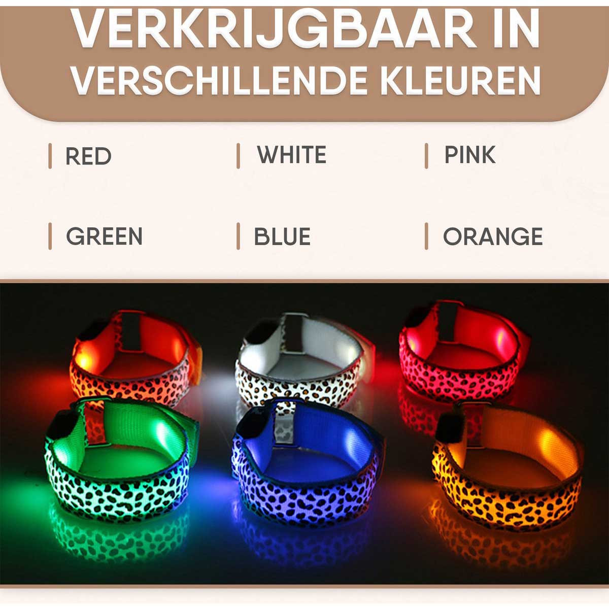 Furley’s Lichtgevende LED Hondenhalsband - 3 Lichtstanden