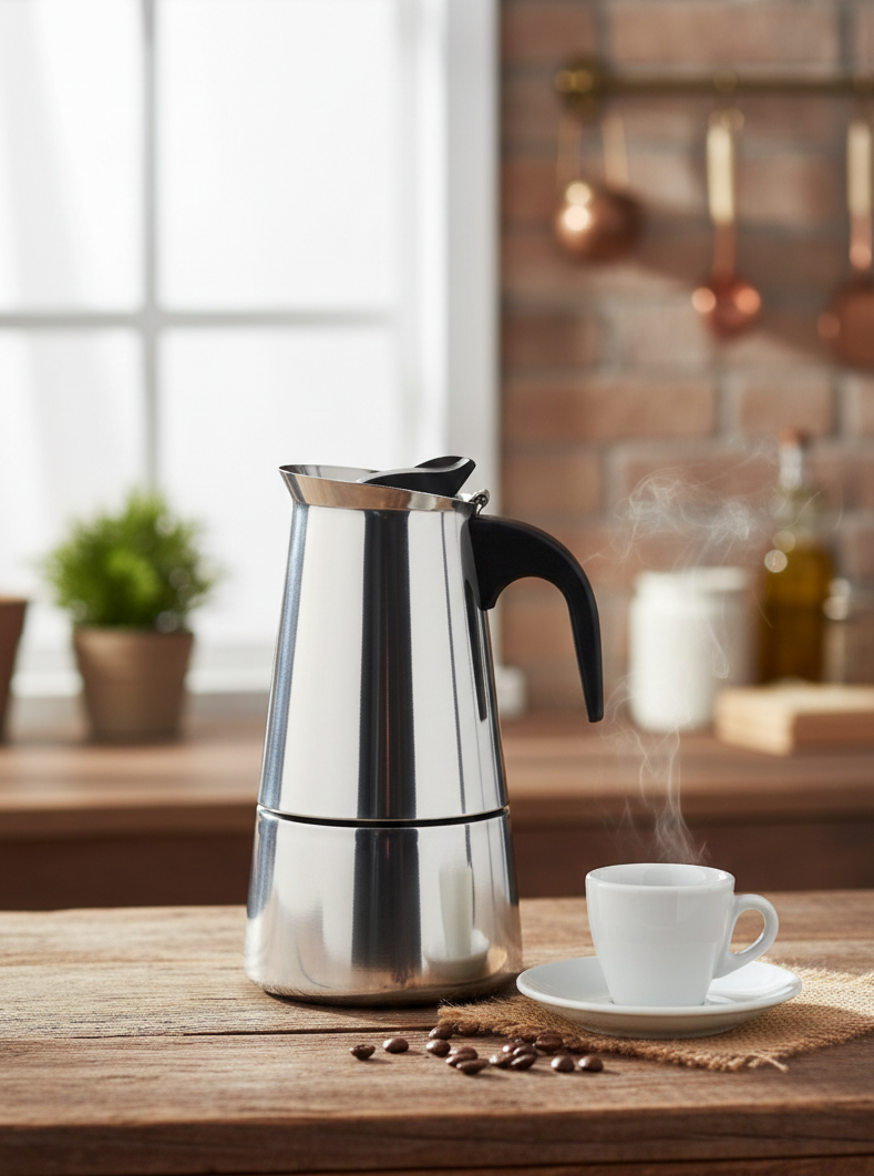 Cheffinger Koffie Percolator - Zilver - 12 Kopjes - Inductie